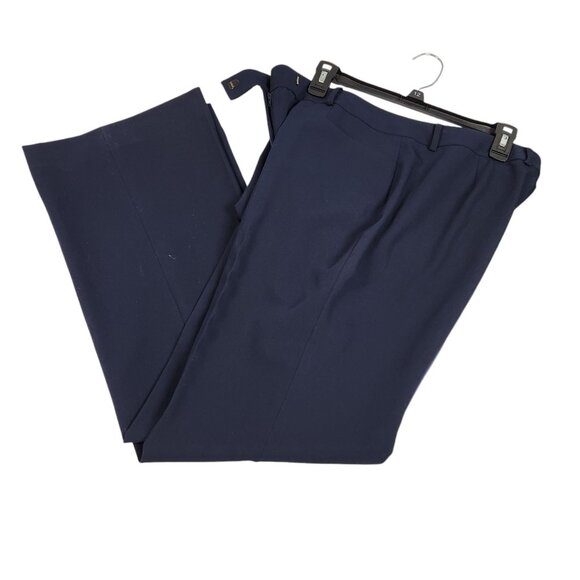 Tommy Hilfiger Navy Princeton Boot Leg Pants Women's Size 12 Mid-Rise - Picture 2 of 7